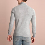 Basic Half-Turtleneck Knitwear Sweater // Gray Melange (XS)