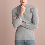 Basic Half-Turtleneck Knitwear Sweater // Gray Melange (XS)