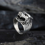 Wolf Design Silver Ring (9)