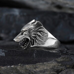 Wolf Design Silver Ring (9)