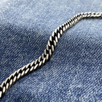 Sterling Silver Cuban Link Chain Bracelet // 3.5mm (7.5" // 6g)