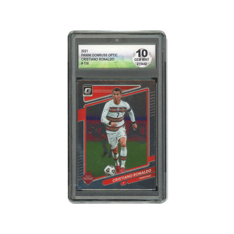 Cristiano Ronaldo // 2021 Panini Donruss Optic // DGA 10 Gem Mint