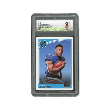 Saquon Barkley // 2018 Panini Donruss // Rookie Card // DGA 9 Mint