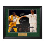 Magic Johnson & Larry Bird // Los Angeles Lakers + Boston Celtics // Autographed Photograph + Framed