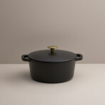 Milo by Kana // Mini Dutch Oven // 3.5 Qt // Black + Gold