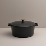 Milo by Kana // Classic Dutch Oven // 5.5 Qt // Black + Gold