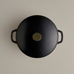 Milo by Kana // Classic Dutch Oven // 5.5 Qt // Black + Gold
