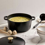 Milo by Kana // Classic Dutch Oven // 5.5 Qt // Black + Gold