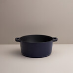 Milo by Kana // Mini Dutch Oven // 3.5 Qt // Navy Blue + Gold