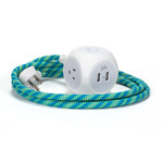 Habitat 2.4 Braided Extension Cord + USB // 6 ft. (French Gray)