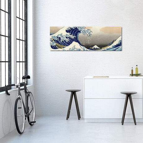 The Great Wave at Kanagawa // Katsushika Hokusai (16"H x 48"W x 0.75"D)