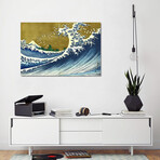 A Colored Version of The Big Wave by Katsushika Hokusai (12"H x 18"W x 1.5"D)