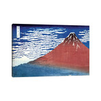 Fine Wind, Clear Morning (Red Fuji) c.1830-32 (Musee Claude Monet) by Katsushika Hokusai (12"H x 18"W x 1.5"D)