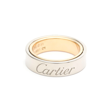 Cartier 18k Rose Gold + 18k White Gold Secret Love Ring // Ring Size: 5.75 // Pre-Owned