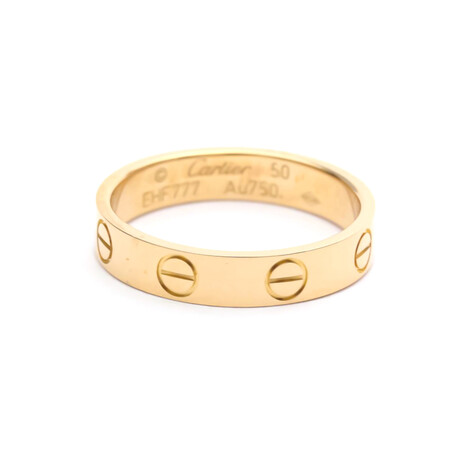 Cartier 18k Rose Gold Mini Love Ring // Ring Size: 5.25 // Pre-Owned