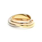 Cartier 18k Rose Gold + 18k White Gold + 18k Yellow Gold Trinity Ring // Ring Size 6.5-7 // Pre-Owned