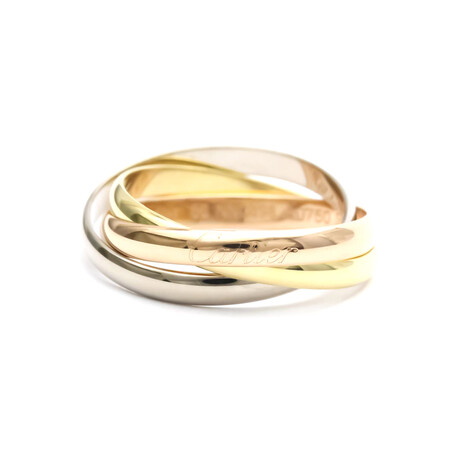 Cartier 18k Rose Gold + 18k White Gold + 18k Yellow Gold Trinity Ring // Ring Size 6.5-7 // Pre-Owned