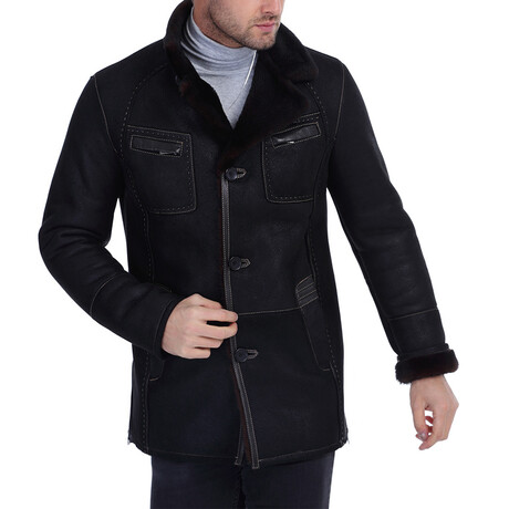 Ted Coat // Navy Black (3XL) - Franko Armondi Leather Jackets - Touch ...