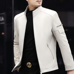 Tyler Leather Jacket // White (2XL)