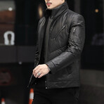 Chancey Leather Jacket // Black (3XL)