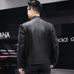 Leather Jacket // Black // Style 3 (3XL)