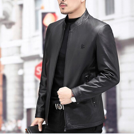 Racer Leather Jacket // Black (XS)