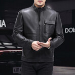 Leather Jacket // Black // Style 3 (L)