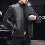 Leather Jacket // Black // Style 3 (L)