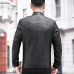 Racer Leather Jacket // Black (M)