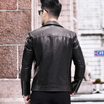 Wang Leather Jacket // Black (XL)