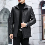 Leather Jacket // Black (L)
