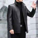 Johnson Leather Jacket // Black (3XL)