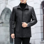 Johnson Leather Jacket // Black (M)