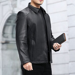 Leather Jacket // Black // Style 2 (2XL)