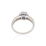 Estate Platinum Diamond + Sapphire Ring // Ring Size: 6.25 // Pre-Owned