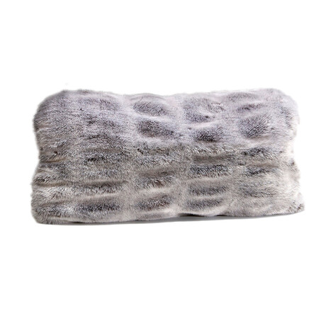 Couture Faux Fur Pillow // Glacier Gray Mink (Decorative)