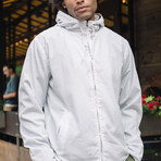 Hooded Zip Jacket // White (L)