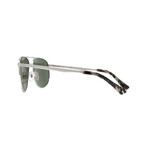 Men's PO2455S Polarized Sunglasses // Silver + Green