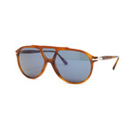Men's PO3217S Polarized Sunglasses // Terra Di Siena + Blue