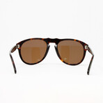 Men's PO0649 Prince of Wales Polarized Sunglasses // Plaid Tortoise Brown + Brown