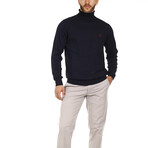 Jersey Roll neck // Navy (S)