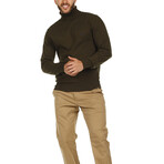 Jersey Roll neck // Khaki (S)