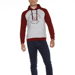 University Sweatshirt // Gray + Burgundy (S)