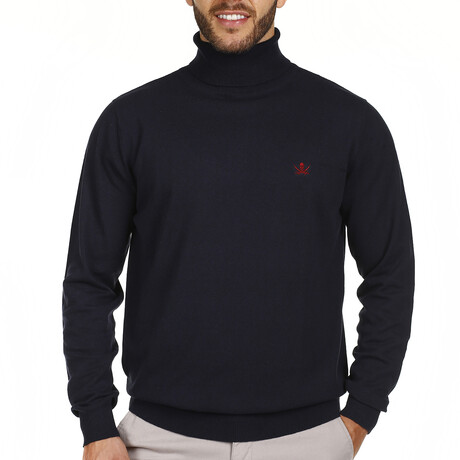 Jersey Roll neck // Navy (S)