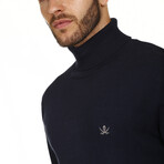 Jersey Roll neck // Blue Melange (S)