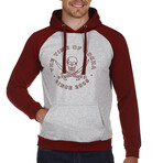 University Sweatshirt // Gray + Burgundy (S)