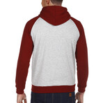University Sweatshirt // Gray + Burgundy (S)