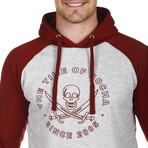 University Sweatshirt // Gray + Burgundy (S)