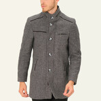 London Overcoat // Black + Gray (Small)
