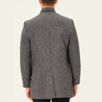 London Overcoat // Black + Gray (Small)